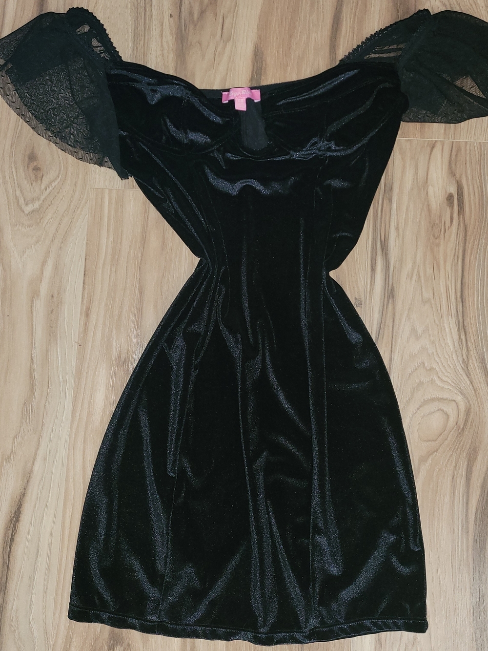 Sugar Thrillz Black Velvet Mini Dress